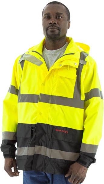 81-75-1307 - Majestic® Hi-Vis Parka with 2` Reflective Striping